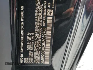 2022 BMW 2 Series 230i with VIN 3MW23CM03N8C59765, listed as a Copart auction lot 44699035 with 14,101 mi miles and Salvage Title. Bid and sale history available at carsss.com. Image 12.