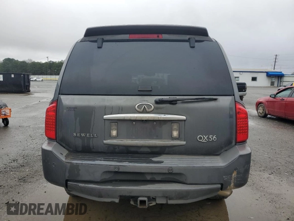 2005 Infiniti QX56 with VIN 5N3AA08A35N802103, listed as a Copart auction lot 44814005 with 343,164 mi miles and Salvage Title. Bid and sale history available at carsss.com. Image 6.