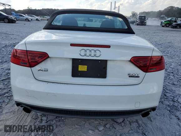 2016 Audi A5 Premium with VIN WAUD2AFH5GN000987, listed as a Copart auction lot 73012524 with 63,189 mi miles and Salvage title. Bid and sale history available at DreamBid. Image 6.