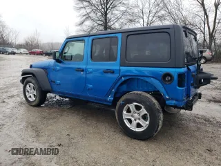 2022 Jeep Wrangler Unlimited Sport S with VIN 1C4HJXDG5NW168740, listed as a Copart auction lot 89067635 with 25,646 mi miles and Salvage Title. Bid and sale history available at carsss.com. Image 2.