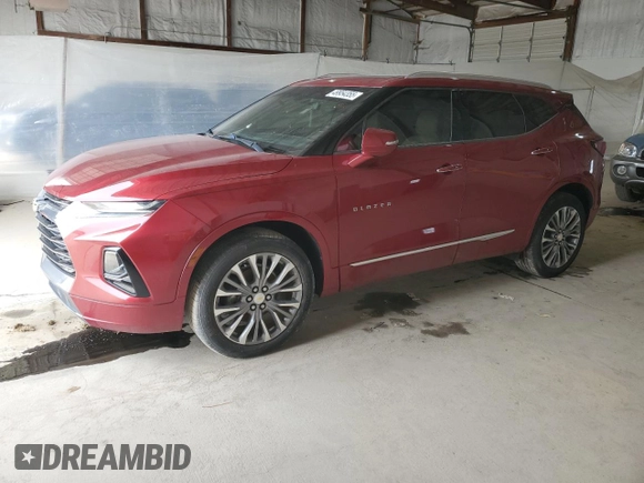 2020 Chevrolet Blazer Premier with VIN 3GNKBFRS1LS622668, listed as a Copart auction lot 49954355 with Not provided miles and Salvage title. Bid and sale history available at DreamBid. Image 1.