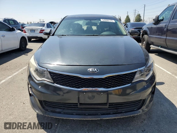 2016 Kia Optima LX with VIN KNAGT4L34G5085843, listed as a Copart auction lot 54608175 with 107,349 mi miles and Salvage Title. Bid and sale history available at carsss.com. Image 5.