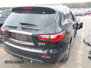 2014 Infiniti QX60 with VIN 5N1AL0MM8EC529125, listed as a IAAI auction lot 41849993 with 159,484 mi miles. Bid and sale history available at carsss.com. Image 4.