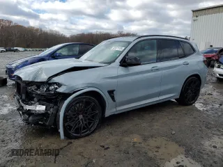 2023 BMW X3 M with VIN 5YM13EC02P9S08561, listed as a Copart auction lot 81371134 with 15,589 mi miles and Salvage Title. Bid and sale history available at carsss.com. Image 1.