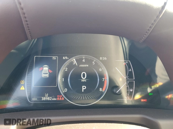 2019 Lexus ES 350 with VIN 58ABZ1B11KU011020, listed as a Copart auction lot 52453575 with 38,982 mi miles and Non Repairable. Bid and sale history available at DreamBid. Image 9.
