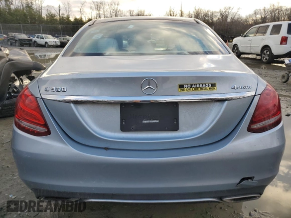2016 Mercedes-Benz C 300 Luxury with VIN 55SWF4KB8GU147580, listed as a Copart auction lot 87347924 with Not Provided miles and Salvage Title. Bid and sale history available at DreamBid. Image 6.