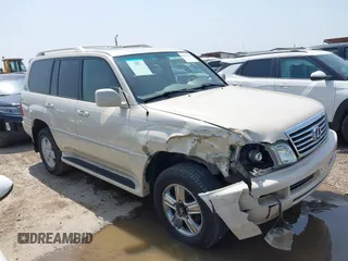 2006 Lexus LX 470 z VIN JTJHT00W364005870, wystawiony jako IAAI lot #41915733 z przebiegiem 119 163 mil mil oraz . Historia ofert i sprzedaży dostępna na DreamBid. Obrazek 1.