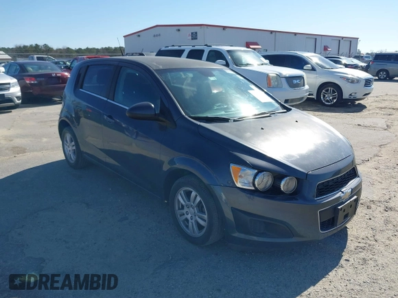 2013 Chevrolet Sonic LT with VIN 1G1JC6SB1D4164944, listed as a IAAI auction lot 41496975 with 96,987 mi miles. Bid and sale history available at carsss.com. Image 1.
