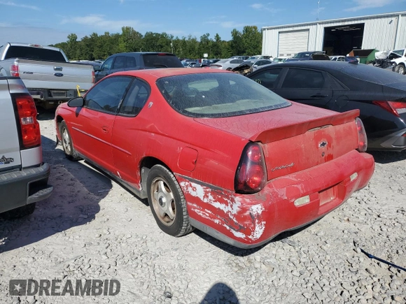 2002 Chevrolet Monte Carlo LS with VIN 2G1WW15E729152250, listed as a Copart auction lot 73939824 with 0 mi miles and Salvage Title. Bid and sale history available at carsss.com. Image 2.
