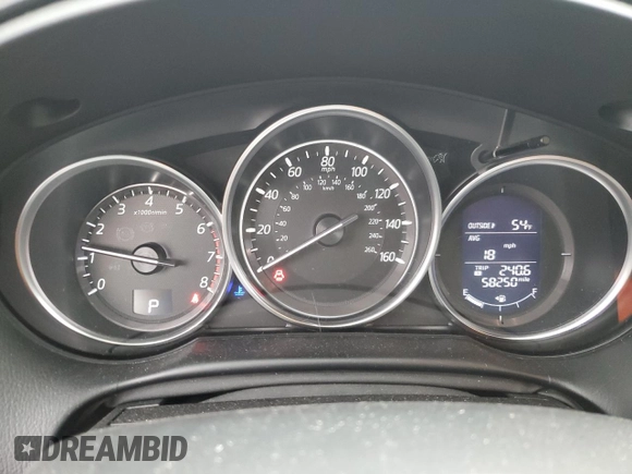 2016 Mazda CX-5 Grand Touring with VIN JM3KE4DY7G0761594, listed as a Copart auction lot 51514595 with 58,250 mi miles and Salvage Title. Bid and sale history available at DreamBid. Image 9.