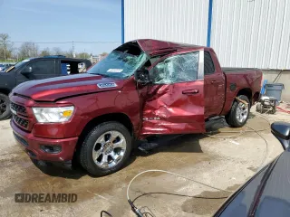 2022 Ram 1500 Big Horn with VIN 1C6SRFFTXNN459671, listed as a Copart auction lot 52813175 with 40,497 mi miles and Salvage Title. Bid and sale history available at carsss.com. Image 1.