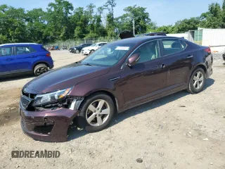2015 Kia Optima LX with VIN 5XXGM4A78FG492757, listed as a Copart auction lot 62593355 with 86,292 mi miles and Clean title. Bid and sale history available at DreamBid. Image 1.
