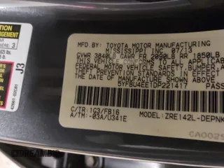 2013 Toyota Corolla L with VIN 5YFBU4EE1DP221417, listed as a IAAI auction lot 41887357 with 103,154 mi miles and . Bid and sale history available at DreamBid. Image 9.