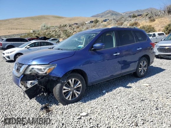 2019 Nissan Pathfinder S with VIN 5N1DR2MM6KC592579, listed as a Copart auction lot 63622475 with 150,248 mi miles and Salvage title. Bid and sale history available at DreamBid. Image 1.