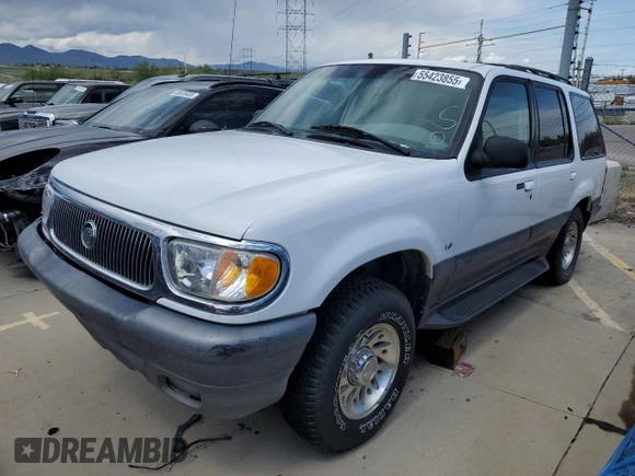 2001 Mercury Mountaineer with VIN 4M2ZU86P71UJ01507, listed as a Copart auction lot 55423855 with 121,733 mi miles and Non repairable. Bid and sale history available at DreamBid. Image 1.