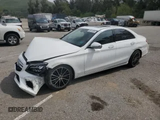 2021 Mercedes-Benz C 300 with VIN W1KWF8DB0MR620874, listed as a Copart auction lot 53074255 with 46,832 mi miles and Salvage title. Bid and sale history available at DreamBid. Image 1.