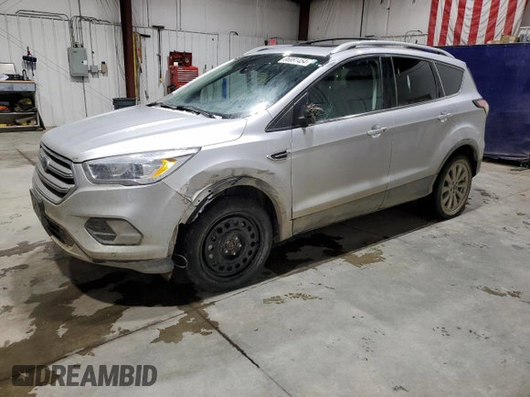 2018 Ford Escape Titanium with VIN 1FMCU9J95JUC62170, listed as a Copart auction lot 86991454 with 93,486 mi miles and Salvage title. Bid and sale history available at DreamBid. Image 1.