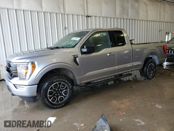 2021 Ford F-150 XL with VIN 1FTEX1EP6MFC95394, listed as a Copart auction lot 56753255 with 57,647 mi miles and Non repairable. Bid and sale history available at DreamBid. Image 1.