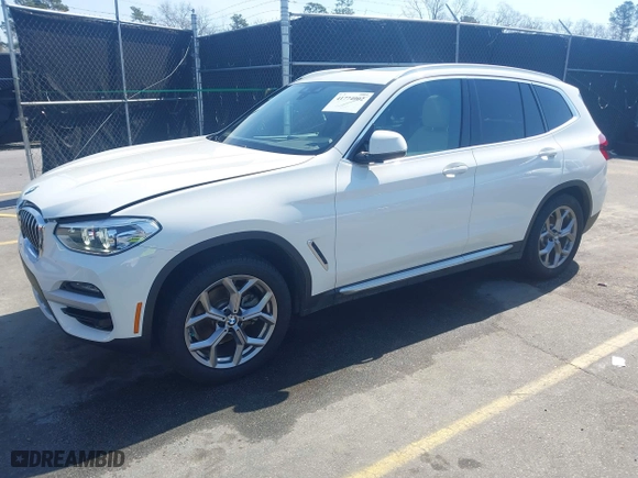 2020 BMW X3 sDrive30i with VIN 5UXTY3C0XLLU70816, listed as a IAAI auction lot 41774002 with 61,501 mi miles. Bid and sale history available at carsss.com. Image 17.