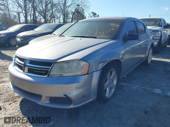 2013 Dodge Avenger SE with VIN 1C3CDZAB5DN662238, listed as a IAAI auction lot 41815308 with 165,278 mi miles and . Bid and sale history available at DreamBid. Image 2.