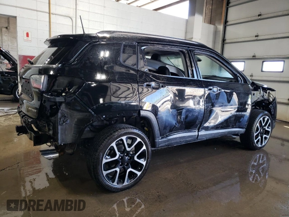 2018 Jeep Compass Limited with VIN 3C4NJDCB0JT401186, listed as a Copart auction lot 55660185 with 94,734 mi miles and Non repairable. Bid and sale history available at DreamBid. Image 3.