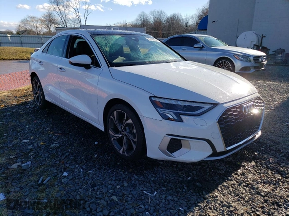 2022 Audi A3 Premium Plus with VIN WAUHUDGY7NA060222, listed as a Copart auction lot 86102394 with 20,015 mi miles and Salvage Title. Bid and sale history available at carsss.com. Image 4.