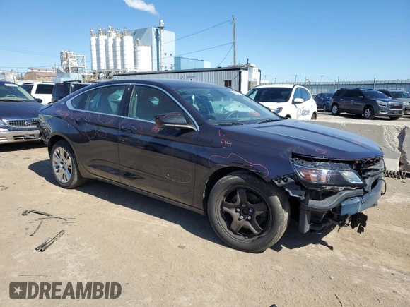 2015 Chevrolet Impala LS with VIN 2G11Z5SL1F9223010, listed as a Copart auction lot 56824954 with 127,596 mi miles and Salvage title. Bid and sale history available at DreamBid. Image 4.