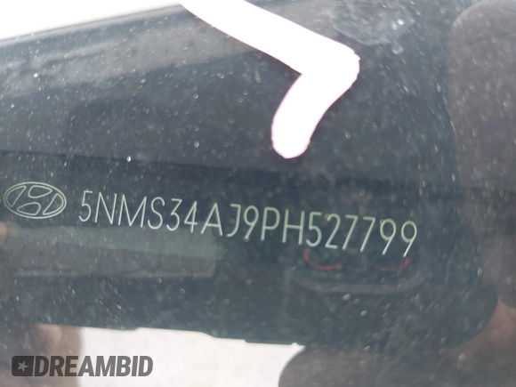 2023 Hyundai Santa Fe SEL with VIN 5NMS34AJ9PH527799, listed as a IAAI auction lot 42171380 with 53,707 mi miles and . Bid and sale history available at DreamBid. Image 9.