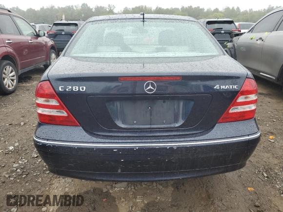 2006 Mercedes-Benz C 280 Luxury with VIN WDBRF92H06F771060, listed as a Copart auction lot 81556694 with 90,410 mi miles and Salvage Title. Bid and sale history available at DreamBid. Image 6.