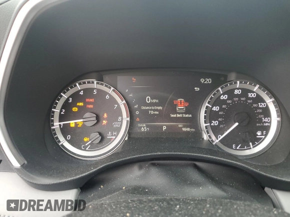 2023 Toyota Highlander L with VIN 5TDKDRAH4PS049246, listed as a Copart auction lot 57025305 with 9,848 mi miles and Salvage title. Bid and sale history available at DreamBid. Image 9.