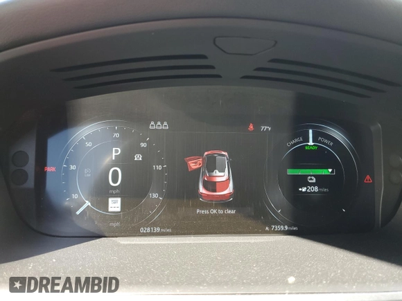 2020 Jaguar I-Pace HSE with VIN SADHD2S16L1F85682, listed as a Copart auction lot 87034314 with 28,139 mi miles and Non repairable. Bid and sale history available at DreamBid. Image 9.