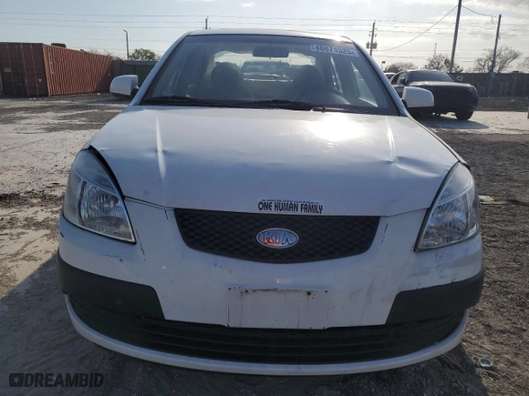 2008 Kia Rio LX with VIN KNADE123386396155, listed as a Copart auction lot 48871325 with 141,556 mi miles and Salvage Title. Bid and sale history available at carsss.com. Image 5.