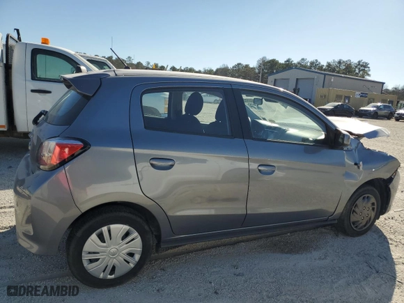 2022 Mitsubishi Mirage ES with VIN ML32AUHJ5NH008343, listed as a Copart auction lot 46995045 with 52,761 mi miles and Salvage Title. Bid and sale history available at carsss.com. Image 3.