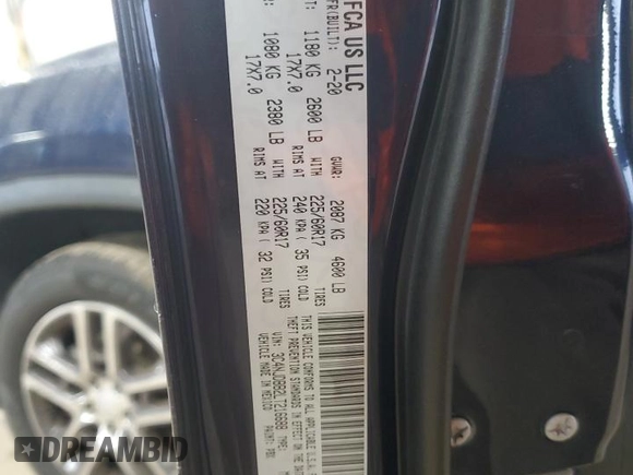 2020 Jeep Compass Latitude with VIN 3C4NJDBB2LT216688, listed as a Copart auction lot 72684474 with 99,763 mi miles and Salvage Title. Bid and sale history available at DreamBid. Image 12.