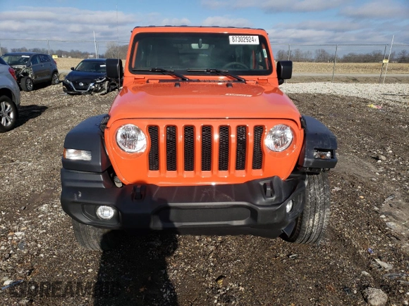 2023 Jeep Wrangler Sport with VIN 1C4HJXDG8PW687459, listed as a Copart auction lot 87302924 with 16,637 mi miles and Salvage Title. Bid and sale history available at DreamBid. Image 5.