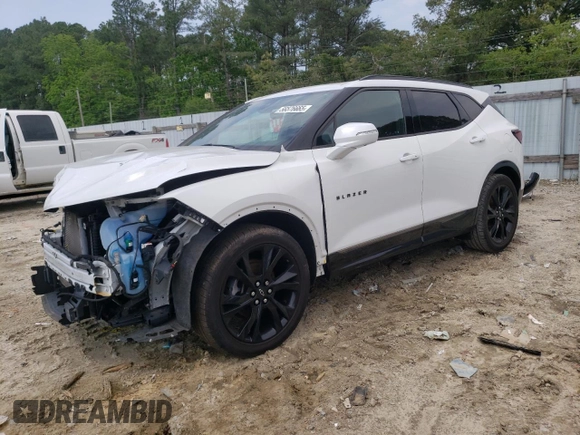 2019 Chevrolet Blazer RS with VIN 3GNKBJRS7KS640321, listed as a Copart auction lot 56576665 with 117,005 mi miles and Salvage title. Bid and sale history available at DreamBid. Image 1.