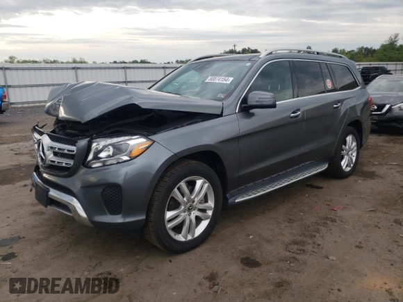2018 Mercedes-Benz GLS 450 with VIN 4JGDF6EE4JB081514, listed as a Copart auction lot 50874154 with 62,829 mi miles and Salvage Title. Bid and sale history available at DreamBid. Image 1.