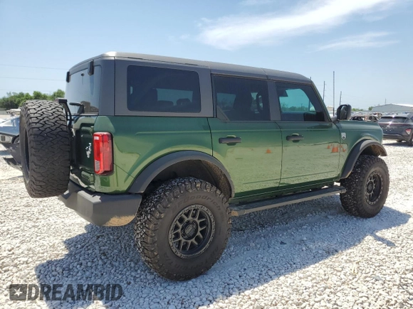 2024 Ford Bronco Big Bend with VIN 1FMDE7BH0RLB23240, listed as a Copart auction lot 52766855 with 1,283 mi miles and Salvage Title. Bid and sale history available at DreamBid. Image 3.