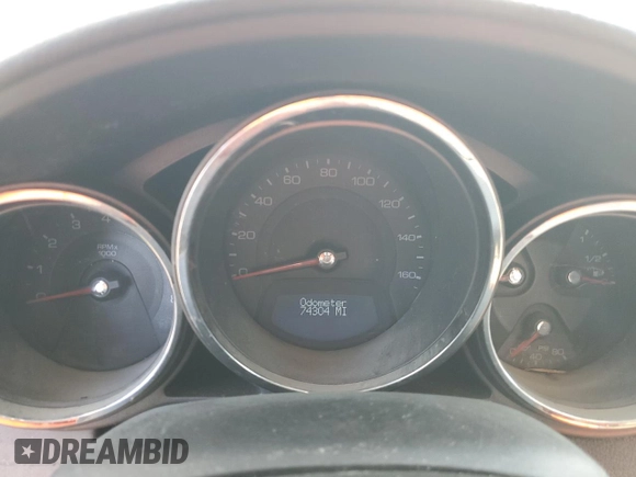 2008 Cadillac CTS AWD with VIN 1G6DP57V680122081, listed as a Copart auction lot 52195075 with 74,304 mi miles and Salvage Title. Bid and sale history available at DreamBid. Image 9.