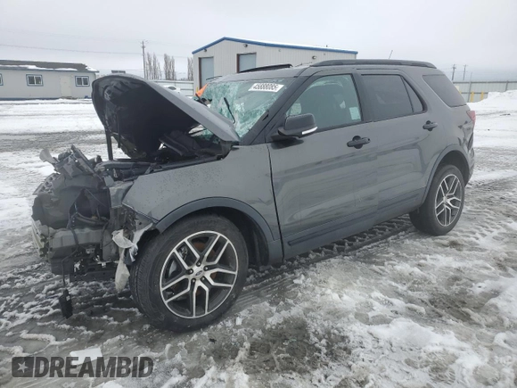 2018 Ford Explorer Sport z VIN 1FM5K8GT4JGC07574, wystawiony jako Copart lot #45888085 z przebiegiem Nie podano mil oraz Szkoda całkowita • Salvage title. Historia ofert i sprzedaży dostępna na DreamBid. Obrazek 1.