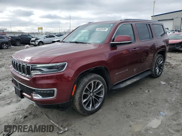 2022 Jeep Wagoneer Series II with VIN 1C4SJVBT0NS115915, listed as a Copart auction lot 44535495 with 25,437 mi miles and Clean title. Bid and sale history available at DreamBid. Image 1.