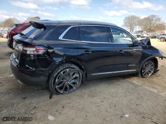 2022 Lincoln Nautilus Reserve with VIN 2LMPJ8KP1NBL18252, listed as a Copart auction lot 45697175 with 0 mi miles and Salvage Title. Bid and sale history available at carsss.com. Image 3.