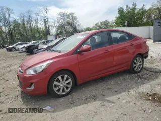 2012 Hyundai Accent GLS with VIN KMHCU4AE5CU180992, listed as a Copart auction lot 53336145 with 126,142 mi miles and Salvage Title. Bid and sale history available at carsss.com. Image 1.