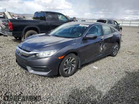 2017 Honda Civic Sedan EX with VIN 19XFC2F71HE022755, listed as a Copart auction lot 50838025 with 53,680 mi miles and Salvage Title. Bid and sale history available at carsss.com. Image 1.