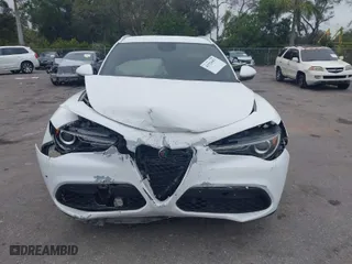 2019 Alfa Romeo Stelvio Ti Sport with VIN ZASPAKBN4K7C43960, listed as a IAAI auction lot 41328453 with 1 mi miles. Bid and sale history available at carsss.com. Image 12.