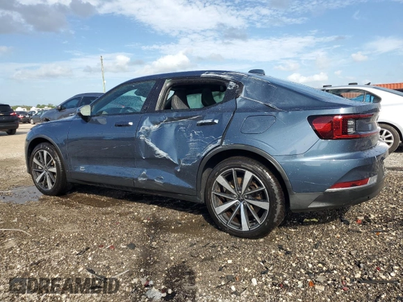 2021 Polestar 2 Launch Edition with VIN LPSED3KA5ML025510, listed as a Copart auction lot 80591574 with 49,388 mi miles and Non Repairable. Bid and sale history available at carsss.com. Image 2.