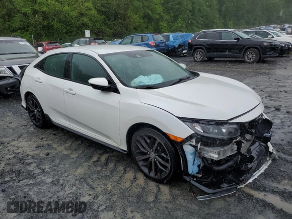 2021 Honda Civic Sport with VIN SHHFK7H49MU401573, listed as a Copart auction lot 56133445 with 90,280 mi miles and Salvage Title. Bid and sale history available at DreamBid. Image 4.