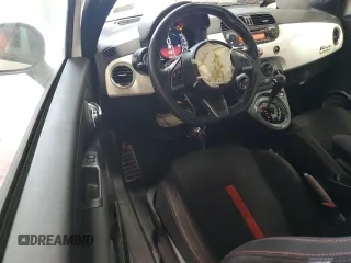 2015 FIAT 500 Abarth with VIN 3C3CFFFHXFT601900, listed as a Copart auction lot 62827495 with 21,274 mi miles and Salvage title. Bid and sale history available at DreamBid. Image 8.