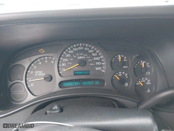 2003 Chevrolet Tahoe LT with VIN 1GNEC13Z93R296379, listed as a IAAI auction lot 41574575 with 301,567 mi miles. Bid and sale history available at carsss.com. Image 7.