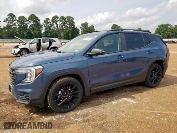 2024 GMC Terrain SLE with VIN 3GKALMEG1RL209213, listed as a Copart auction lot 59177245 with 10,385 mi miles and Salvage title. Bid and sale history available at DreamBid. Image 1.
